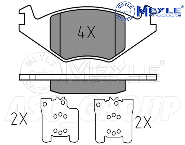 Meyle Bremsbelagsatz, Vorderachse Mit Antikratzplatte 025 208 8917-image