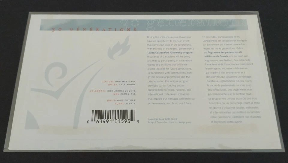 Canada 2000 Millennium Series, Partnership Program 1v Stamp FDC - Image 2 of 3
