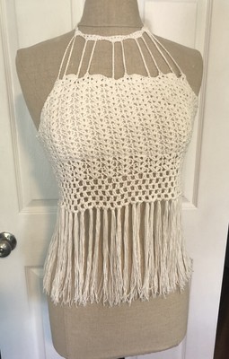 crochet corset lace crop top