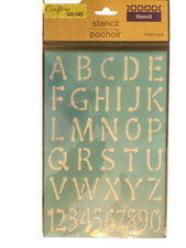 Crafter's Square Flexible Stencil - New - Capital Letters Style A