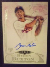 BYRON BUXTON ROOKIE AUTO 2015 TOPPS 5 FIVE STAR ON CARD AUTOGRAPH AND VERY NICE 