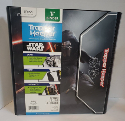 2015 Star Wars Trapper Keeper Kylo Ren 1.5'' Binder Mead 3-Ring Binder, New Other