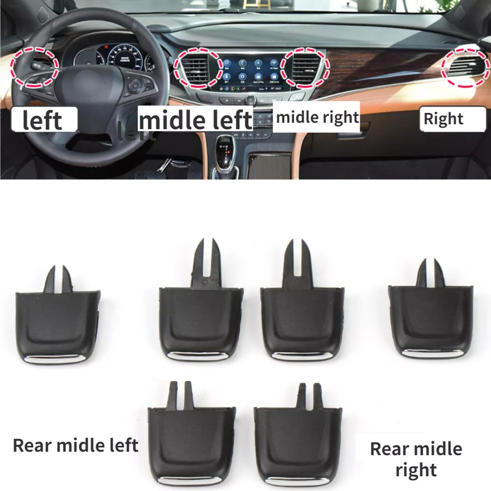 1X Air-Condition Vent Outlet Tab Clip Repair For Buick LaCrosse 2016-2021
