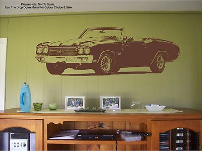 1970 CHEVELLE SS CONVERTABLE - WALL ART STICKER DECAL | eBay