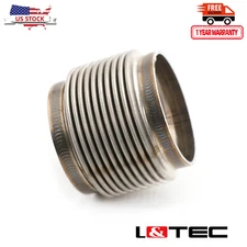 L&TEC 2.5" ID EXHAUST FLEX BELLOWS 2.55" Long Joint Pipe ULTRA STRONG 304 SS 