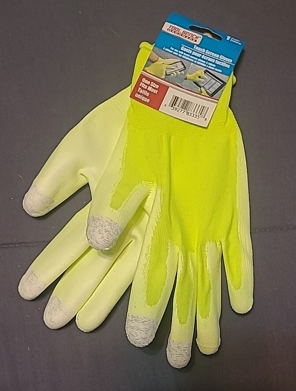 Tool Bench Hardware Touch Screen Gloves Neon Safety Yellow One Size 