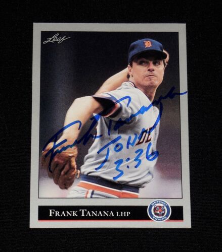 FRANK TANANA 1992 LEAF AUTOGRAPHED BASEBALL CARD (DETROIT TIGERS) - Picture 1 of 2