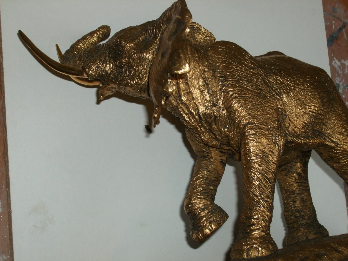 20TH CENTURY AMERICAN SCULPTURE THE GOLDEN ELEPHANT BY ANTHONY . J