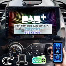 64GB Android 15 Carplay Autoradio GPS Navi Für Renault Captur MK1 2013-2019 DAB+