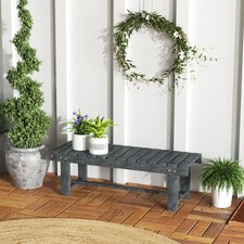 Image of Outdoor Garden Bench Patio Loveseat Fir Wood 2 Person Water-Resist - 1.1m