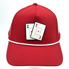 CPT Aces Curved 5 Panel Rope Hat Branded Bills Vegas Poker Cards Cap Snapback