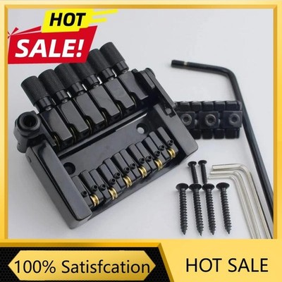 6 String Roller Saddle Tremolo Bridge Nickel Tailpiece for Headless Guitar Repla