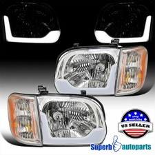 For 05-06 Toyota Tundra 05-07 Sequoia Led Strip Headlights W Corner Light