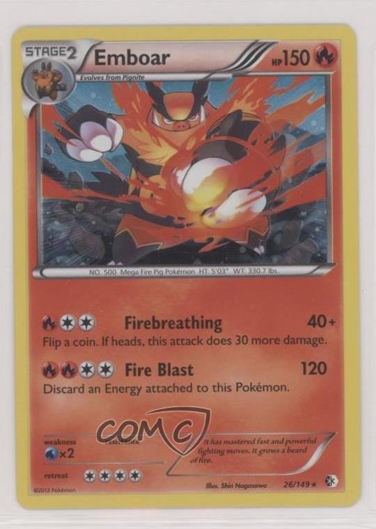 Emboar Pokemon Black & White Boundaries Crossed #26