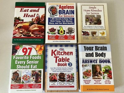 Lot 6 FC&A Medical Publishing Senior Health Diet Cookbook Wellness Hardcover Set