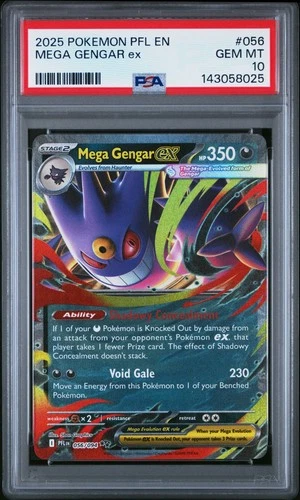 Pokemon PSA 10 Gem Mint Mega Gengar EX 056/094 Phantasmal Flames