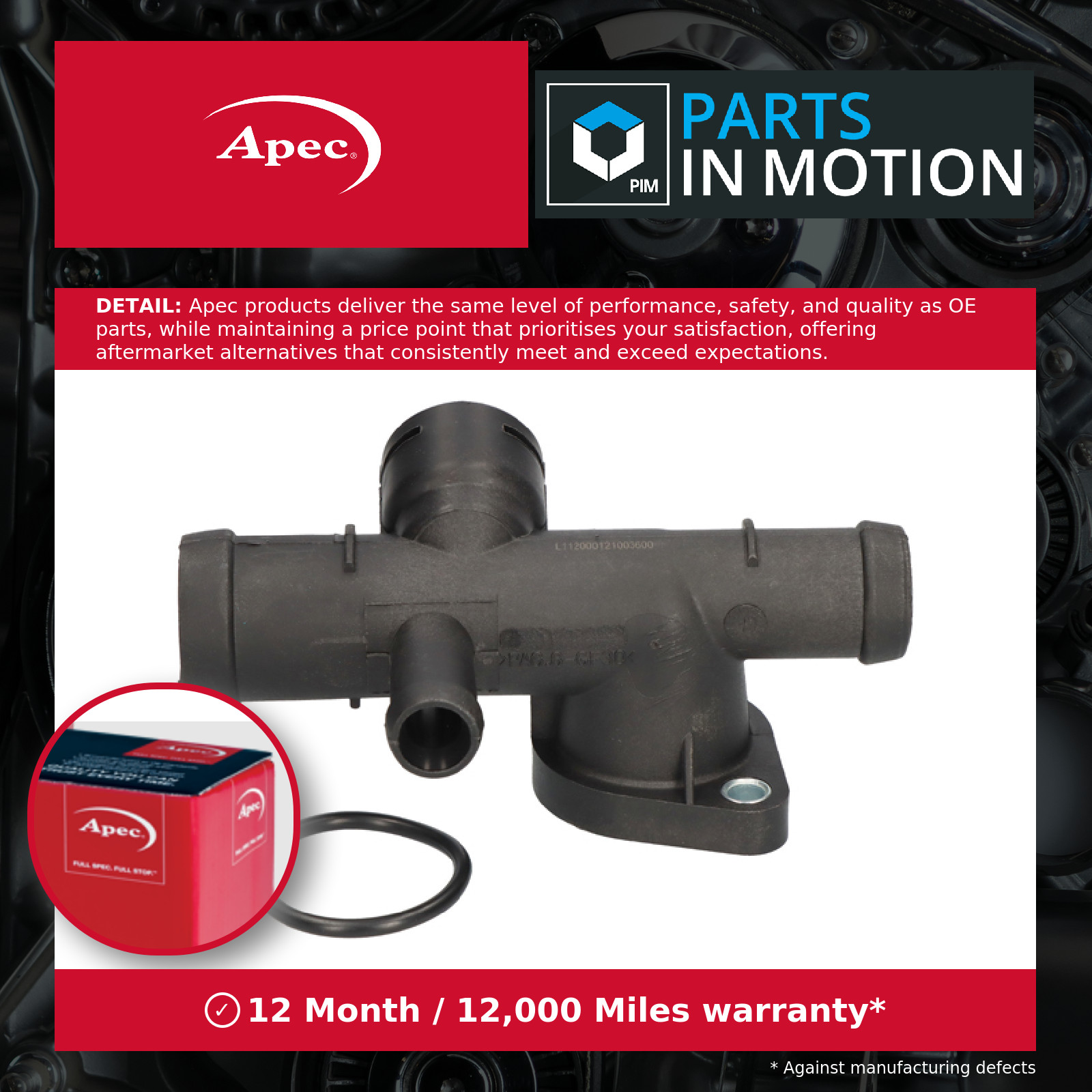 Coolant Flange / Pipe fits VW BEETLE 1.8 99 to 10 Water 06A121132A 06A121132G - Image 13