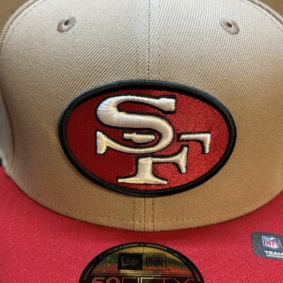 San Francisco 49ers Hat Cap 7 5/8 Tan New Era 59FIFTY NFL Fitted