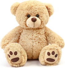 Teddy Bear Stuffed Animal, 14 Inch Brown Teddy Bear Plush Toy, Soft Plush Gifts