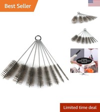 Lightweight 12 Inch Stainless Steel Brush Set - Perfect for Hard-to- Areas