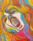 11x14 “Scream!!!” Expressionism Abstract Original HandmadeSigned  Colorful Art — photo 1