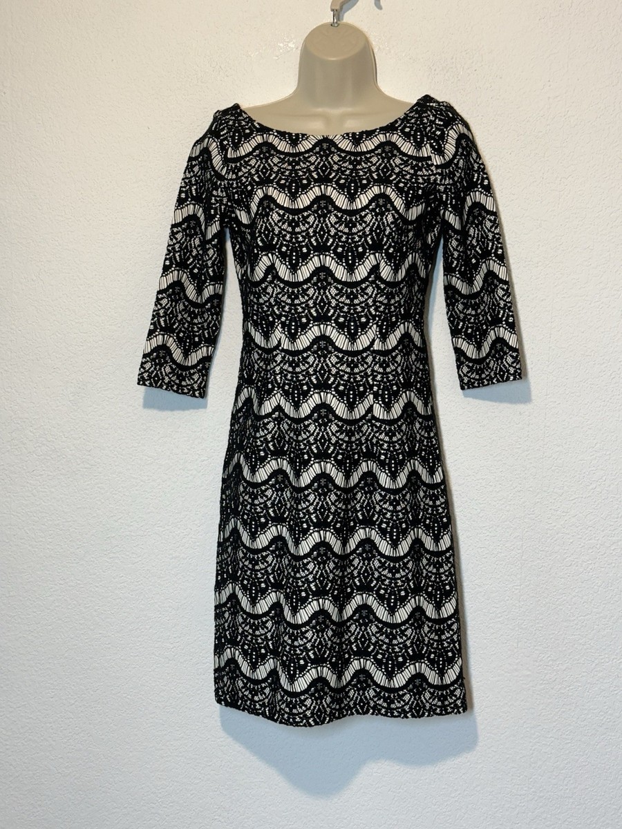 lilly pulitzer black lace dress Lilly Pulitzer Black Lace Sheath Dress Womens Sz XS Wedding Career
