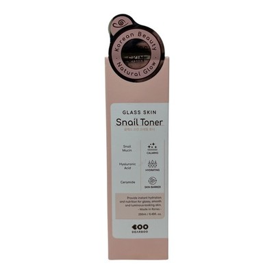 Korean DEARBOO Glass Skin Snail Toner 8.45fl.oz KOREAN BEAUTY Natural Glow ~8/28