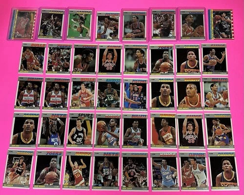 1987-88 Fleer Basketball Lot x40 Cards & Stickers Michael Jordan #2 + Kareem +