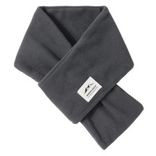 Polar Fleece Warm Short Scarf for Men Women for Winter Cold Weather Dark Grey