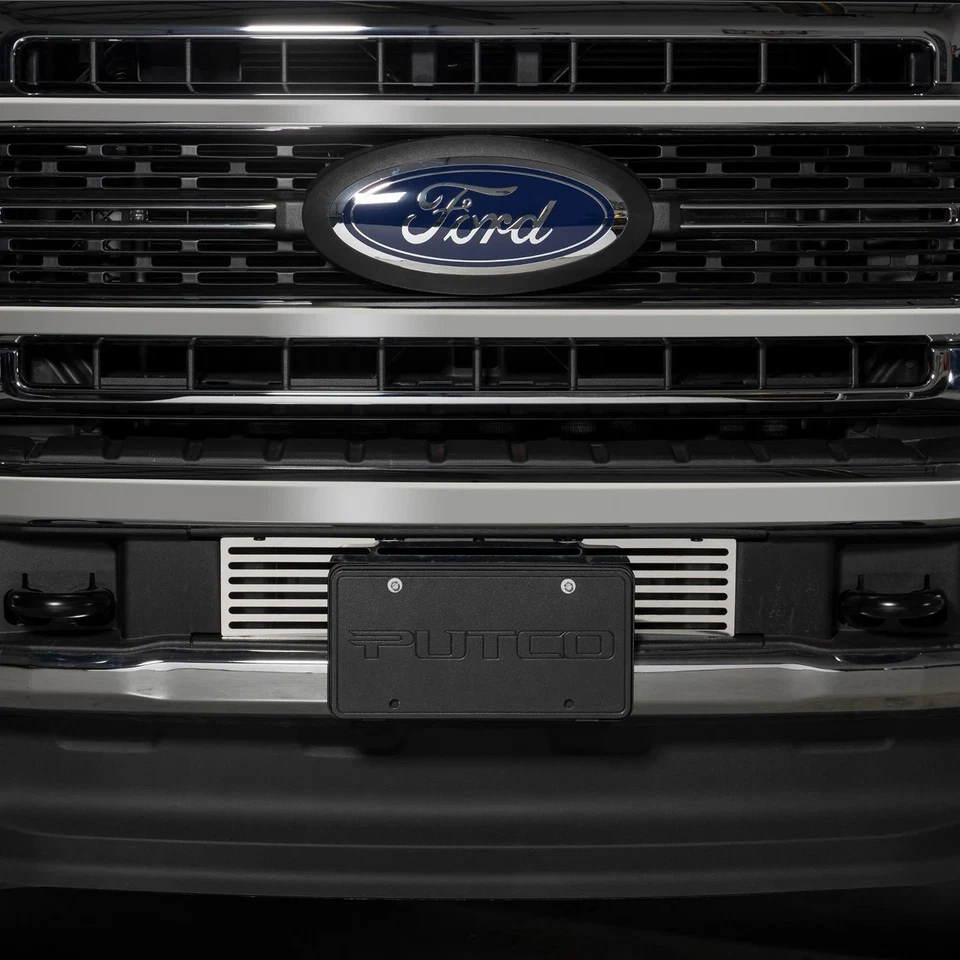 For Ford F-250 Super Duty 23-24 Bumper Grille 1-Pc Bar Style Polished CNC — 第 3/3 张图片
