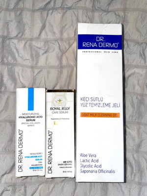 3x Dr Rena Dermo - Glycolic Acid, Hyaluronsäure & Royal Jelly Serum Anti Aging