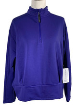 Athleta Altitude Polartec Half Zip Sweatshirt Cobalt Blue Size 1X 149
