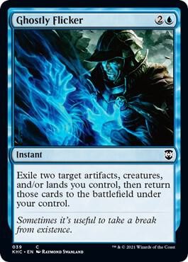 Ghostly Flicker 39 C Commander: Kaldheim Magic: The Gathering NM/M