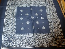 Vintage Navy  White Fast Color All Cotton Bandana 13960 SU81 