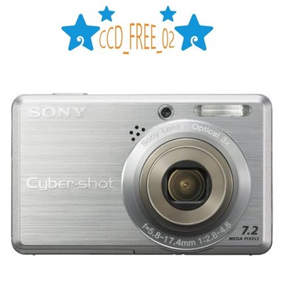 Sony Cyber-shot DSC-S750 7.2MP 3x Optical CCD Digital Camera-Silver 100% Working