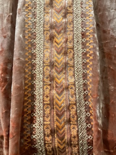Andree By: Unit Embroidered Floral Blush Pink Crushed Velvet Boho Open Jacket 1X - Picture 8 of 12