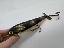 7” Big Fork Lures Prop Cat Black Perch Topwater Wakebait Crankbait Musky Lure