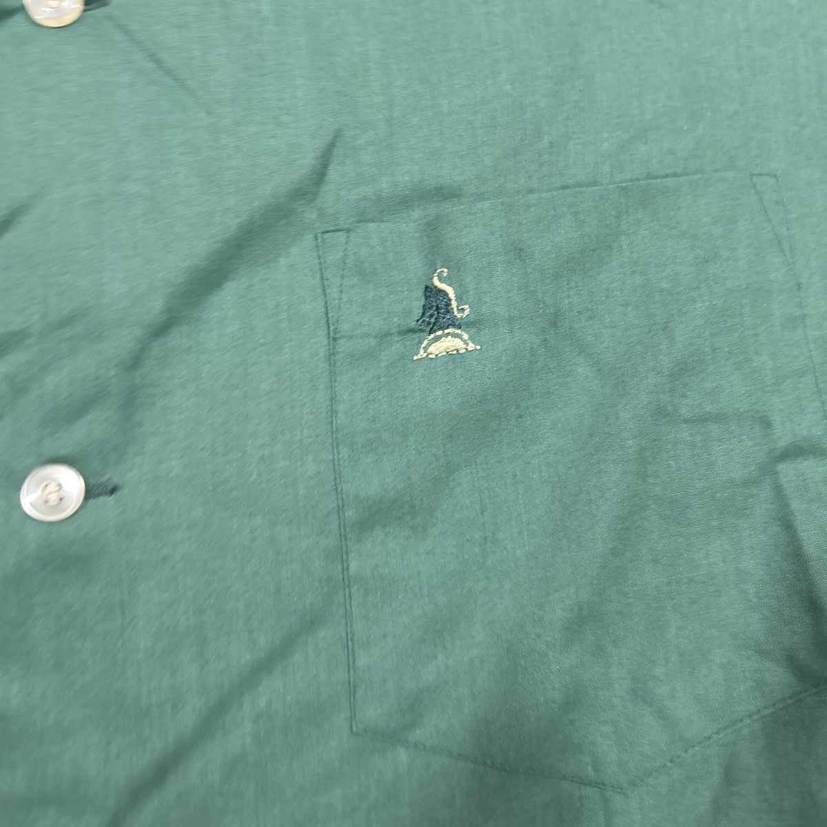 VTG 60s 70s Penneys Towncraft Men's M Green Long Sleeve Loop