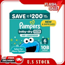 Pampers Baby Dry Baby Diapers Size 6, 108 Count Select for More Options 