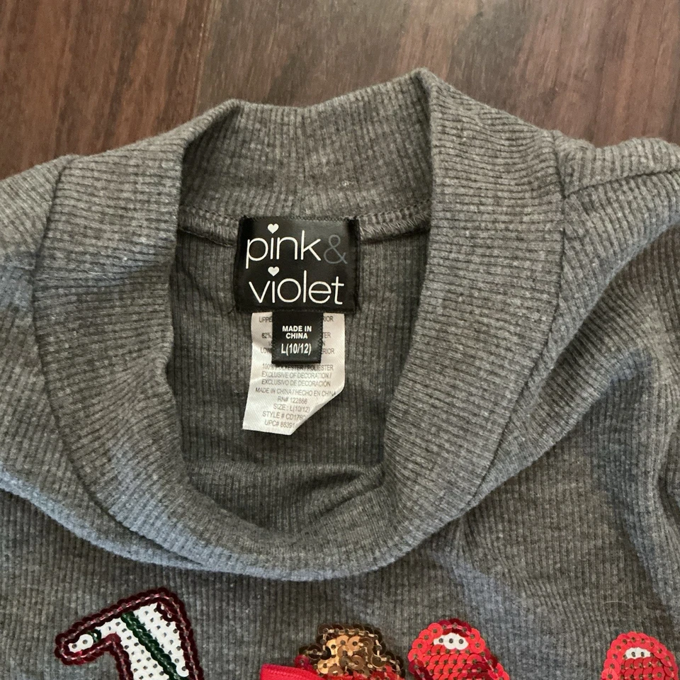 Vestido Rosa Violeta para Niñas Talla L (10/12) Niñas Vestido Alegría de Navidad Nuevo sin Etiquetas Foto 3 de 3