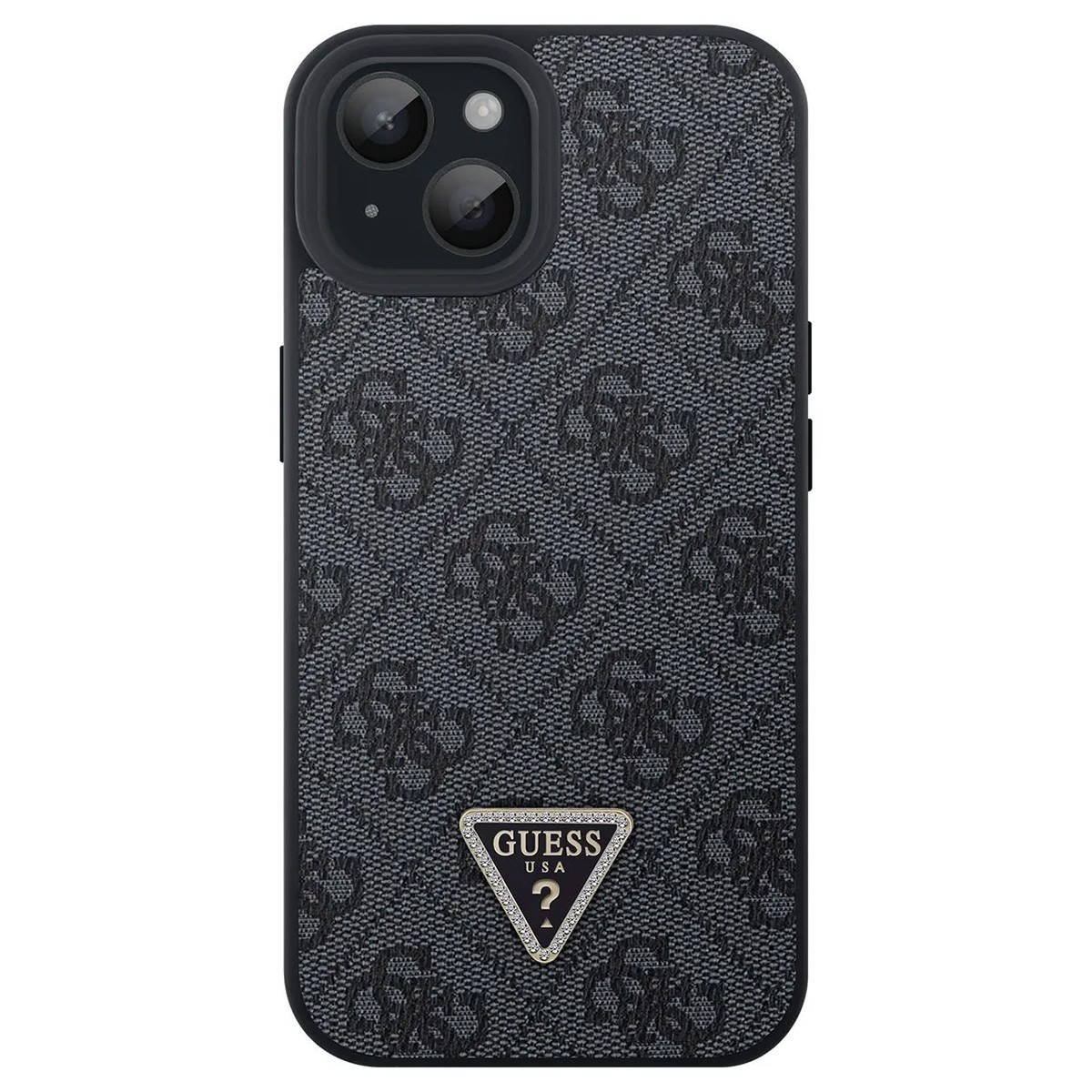 Coque Guess iPhone 15 Plus Triangle Diamond 4G antichoc rose dorée - 2