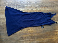 Lulu  s Melora Navy Blue Sleeveless Maxi Prom Dress, Medium, Unworn with Tags