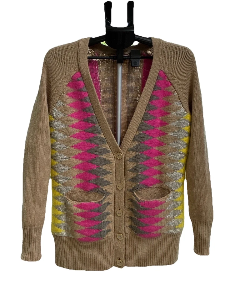 Cárdigan vintage Juicy Couture mezcla de lana pelo de conejo geométrico con botones Foto 3 de 4