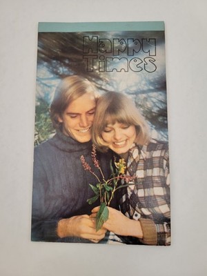 Vintage 1970s Happy Times Notepad Couple Love Note Gift Retro 24 Sheets 5-1/2''W