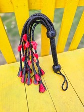 Genuine Cowhide Leather Cat O' Nine Flogger Heavy Duty Leather Whip