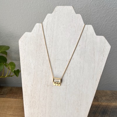 Lia Sophia Creme Brulee Dreamer Necklace Crystal Matte Gold Color