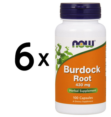 6 x NOW Foods Burdock Root, 430mg - 100 capsules (99,92 EUR/kg)