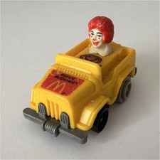 McDonald's Ronald McDonald Yellow Toy Car 1985 Fast Food Premium