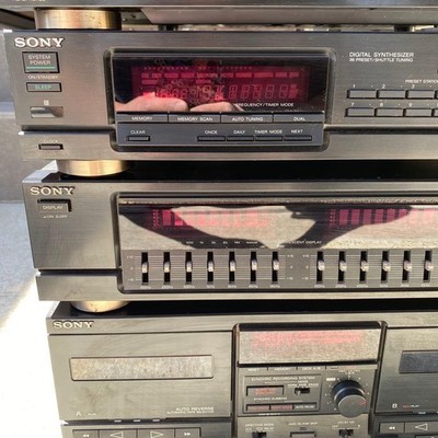 SONY LBT-V725 HiFi Stereo System Amp Tuner EQ Cassette Vintage