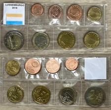 Luxembourg - set 8 coins 1 2 5 10 20 50 Cent 1 2 Euro 2018 UNC in plastik